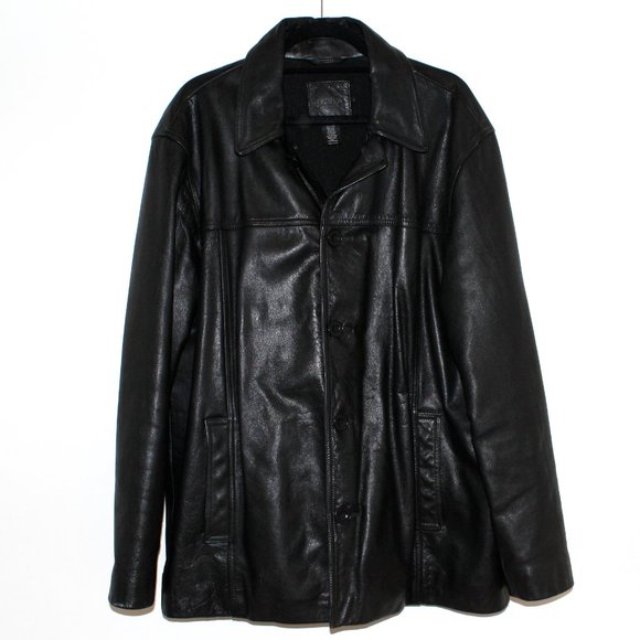 Vintage 90s J. Crew Boxy Leather Jacket - Picture 9 of 16